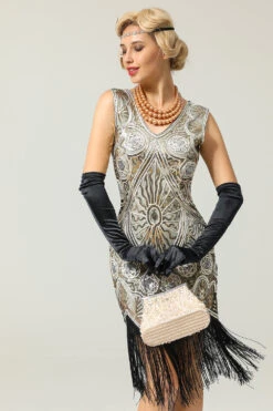 Silver 1920s Fringe Sequins Dress -Zapaka Sales Store ZPKAV61silver 5