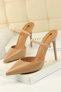Apricot Stiletto Pointy Heels -Zapaka Sales Store ZPKCGLH10 86 Kahki 1 first
