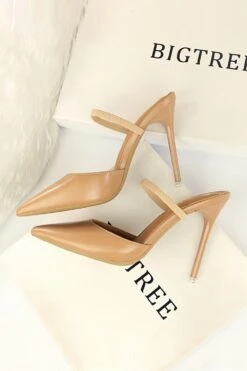 Apricot Stiletto Pointy Heels -Zapaka Sales Store ZPKCGLH10 86 Kahki 3