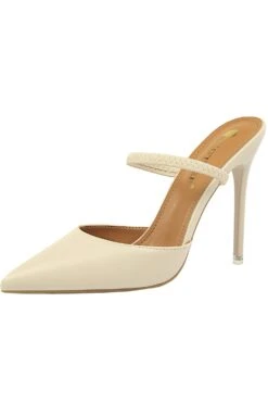 Apricot Stiletto Pointy Heels -Zapaka Sales Store ZPKCGLH10 86 Offwhite 3