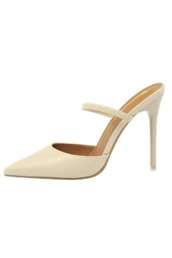 Apricot Stiletto Pointy Heels -Zapaka Sales Store ZPKCGLH10 86 Offwhite 4