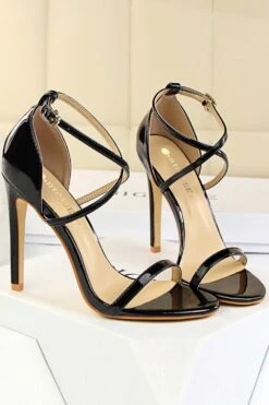 Black Stiletto Sandals 22 Black Stiletto Sandals -Zapaka Sales Store ZPKCGLH126 7 Black 4