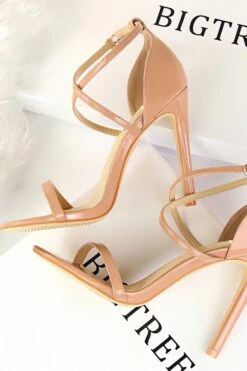 Black Stiletto Sandals 29 Black Stiletto Sandals -Zapaka Sales Store ZPKCGLH126 7 Kahki 5