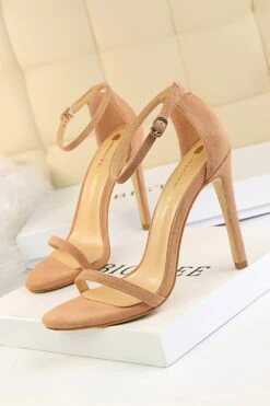 Apricot Strappy Stiletto Heels -Zapaka Sales Store ZPKCGLH126 9 5