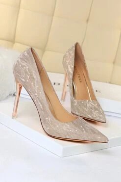 Shallow Toe Sequined Stiletto High Heels -Zapaka Sales Store ZPKCGLH1829 1 5