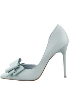 Sweet Bow Pointed Side Hollow High Heels 15 Sweet Bow Pointed Side Hollow High Heels -Zapaka Sales Store ZPKCGLH3186 2 Blue first 6