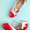 Vintage Red T-Strap Heels