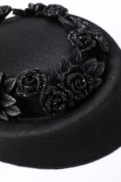 Black Women Halloween Witch Hat With Appliques -Zapaka Sales Store ZPKCGZL21076 Black 3