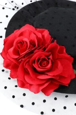 Black Women Halloween Witch Hat With Flower -Zapaka Sales Store ZPKCGZL21077 Black 3