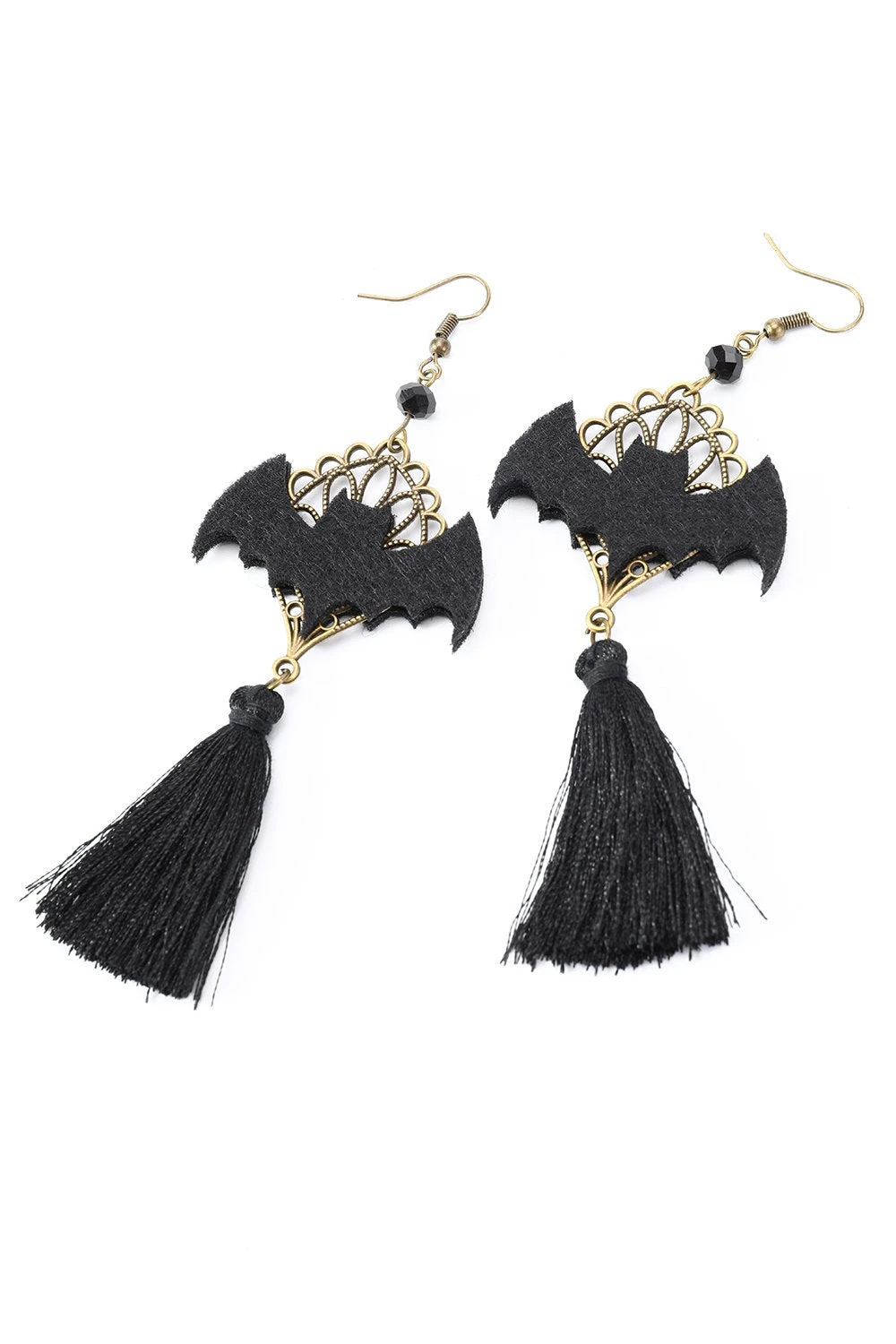 Black Halloween Bat Drop Earrings 3 Black Halloween Bat Drop Earrings - Image 3