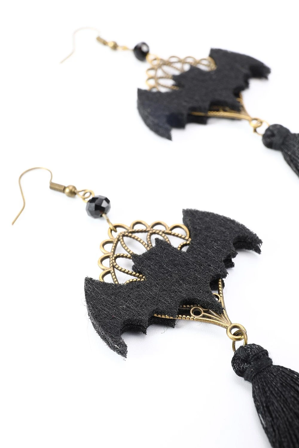 Black Halloween Bat Drop Earrings 2 Black Halloween Bat Drop Earrings - Image 2