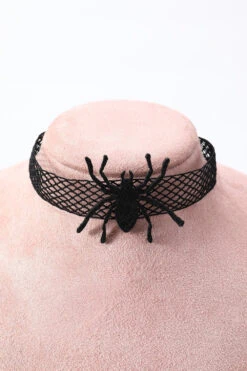 Black Halloween Spider Choker -Zapaka Sales Store ZPKCGZL21087 Black 3