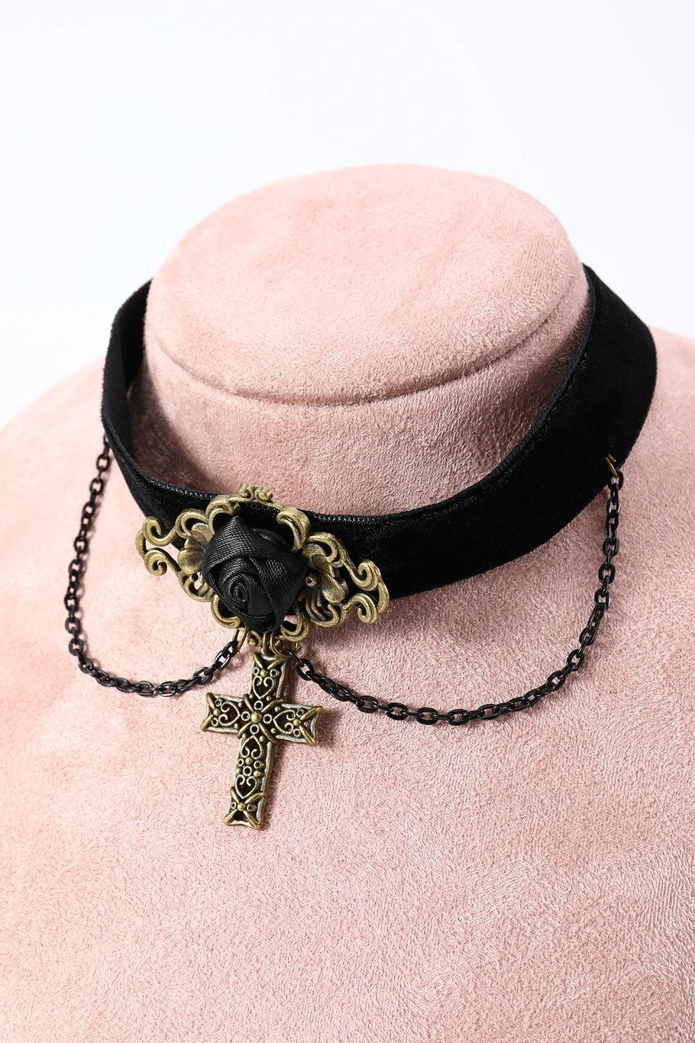 Black Halloween Cross Chain Choker 5 Black Halloween Cross Chain Choker - Image 5