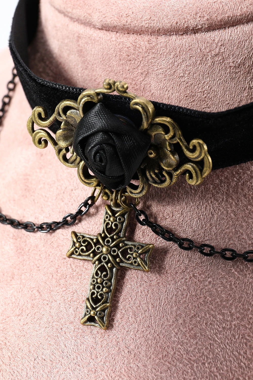 Black Halloween Cross Chain Choker 6 Black Halloween Cross Chain Choker - Image 6