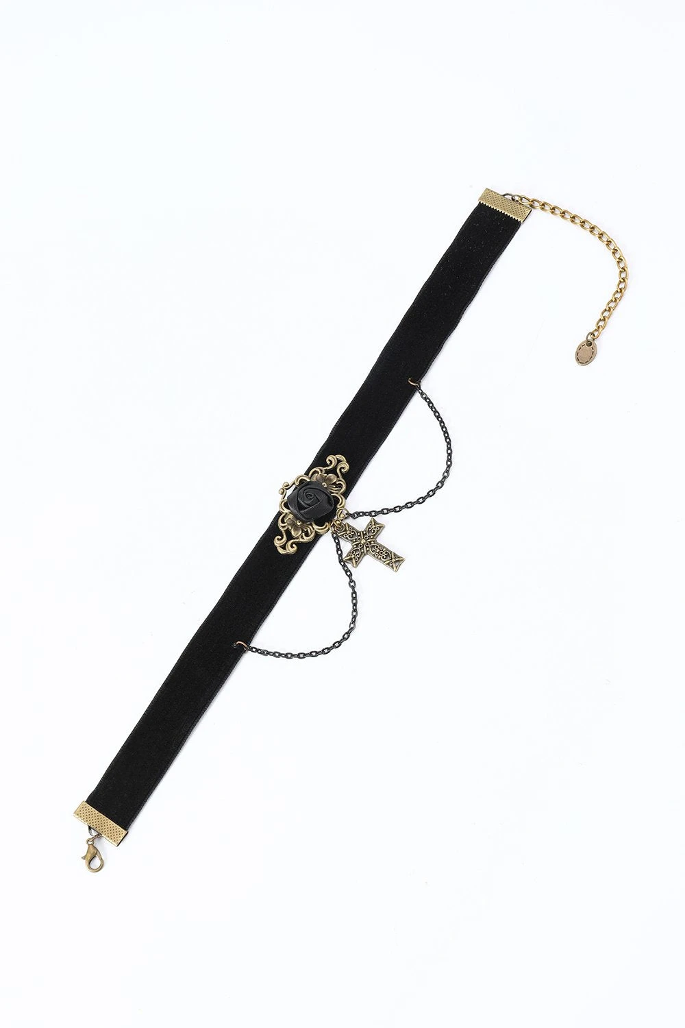 Black Halloween Cross Chain Choker 2 Black Halloween Cross Chain Choker - Image 2