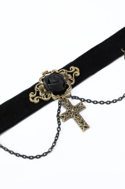 Black Halloween Cross Chain Choker 8 Black Halloween Cross Chain Choker -Zapaka Sales Store ZPKCGZL21098 Black 6