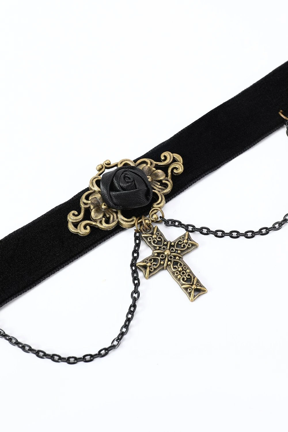 Black Halloween Cross Chain Choker 3 Black Halloween Cross Chain Choker - Image 3
