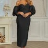 Black Off The Shoulder Formal Party Dress