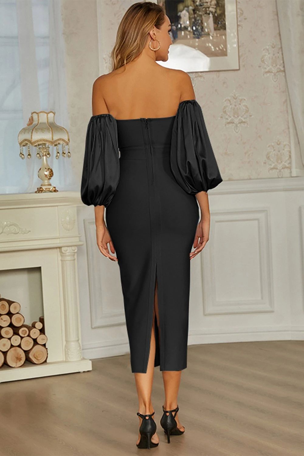 Black Off The Shoulder Formal Party Dress 2 Black Off The Shoulder Formal Party Dress - Image 2