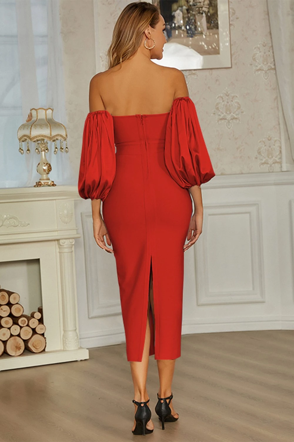 Black Off The Shoulder Formal Party Dress 5 Black Off The Shoulder Formal Party Dress - Image 5