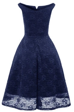 A Line Bateau Burgundy Cocktail Dress -Zapaka Sales Store ZPKCGZL21149 Navy 2