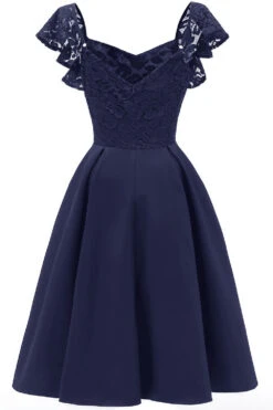 Sweetheart Burgundy Cocktail Party Dress 16 Sweetheart Burgundy Cocktail Party Dress -Zapaka Sales Store ZPKCGZL21150 Navy 4