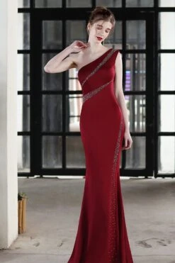 Black Mermaid Prom Dress With Beading 15 Black Mermaid Prom Dress With Beading -Zapaka Sales Store ZPKCGZL21289 Burgundy 1 first