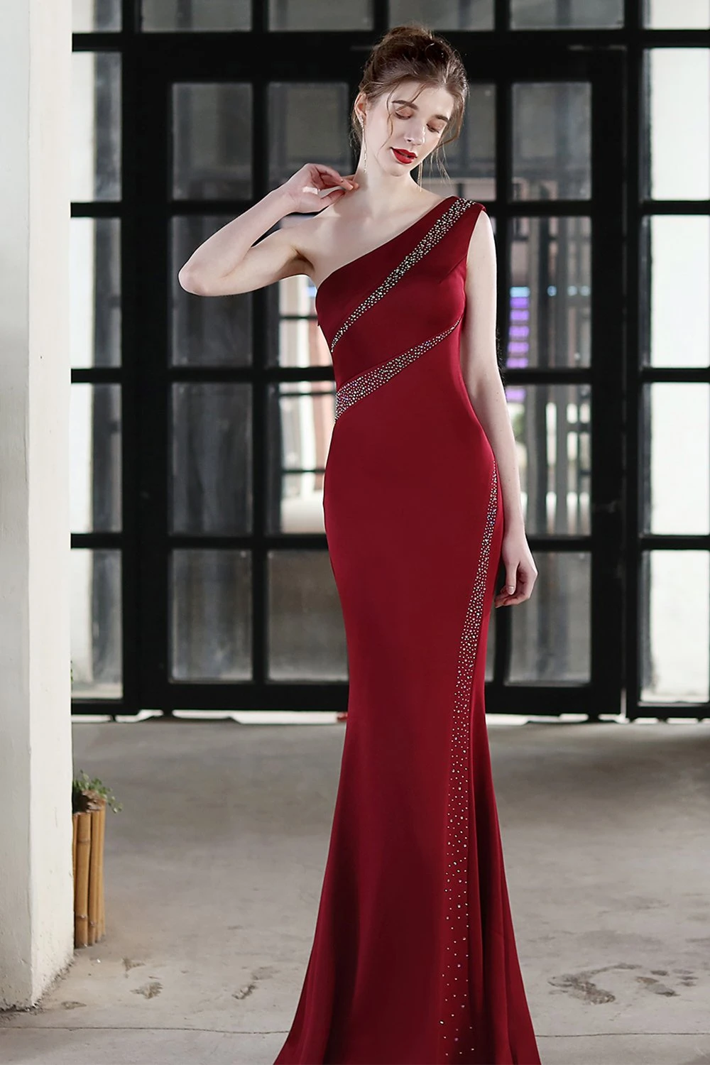 Black Mermaid Prom Dress With Beading 6 Black Mermaid Prom Dress With Beading - Image 6