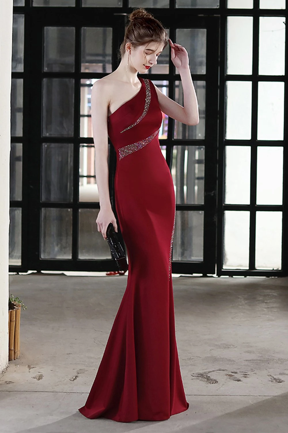 Black Mermaid Prom Dress With Beading 8 Black Mermaid Prom Dress With Beading - Image 8