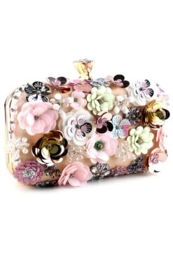 Dinner Clutch With Flower 12 Dinner Clutch With Flower -Zapaka Sales Store ZPKCGZL21642 Apricot 3