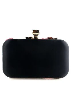 Dinner Clutch With Flower 18 Dinner Clutch With Flower -Zapaka Sales Store ZPKCGZL21642 Black 2