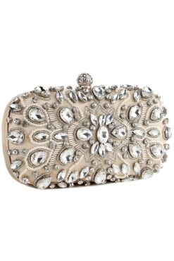 Banquet Evening Party Clutch -Zapaka Sales Store ZPKCGZL21647 Apricot 3