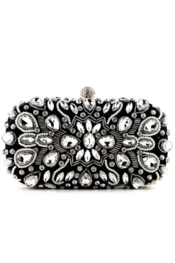 Banquet Evening Party Clutch -Zapaka Sales Store ZPKCGZL21647 Black 1 first
