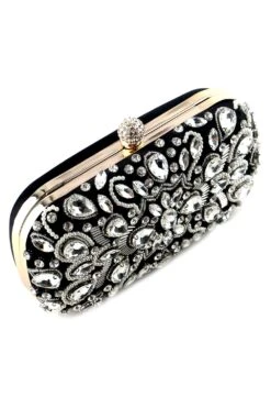 Banquet Evening Party Clutch -Zapaka Sales Store ZPKCGZL21647 Black 3