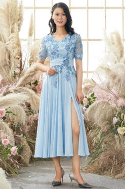 V Neck Blue Mother Of Bride Dress With Appliques 9 V Neck Blue Mother Of Bride Dress With Appliques -Zapaka Sales Store ZPKYYLH 127 2 6a5820a2 8f1c 467a b4d8 4cf23c0ba891