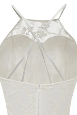 Cute A Line Hater White Short Lace Dress -Zapaka Sales Store ZPKYYZL109White 6