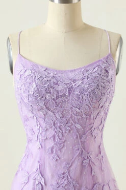 Purple Backless Bodycon Homecoming Dress With Appliques -Zapaka Sales Store ZS2103002 Purple 4