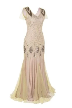 Pink 1920s Sequins Flapper Long Dress -Zapaka Sales Store a478b84a 70de 4ff0 9dc1 39b8f04bdc50