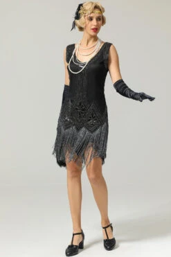 Black 1920s Sequined Flapper Dress -Zapaka Sales Store ca169bdd0128d43c0ee8f0dcc6882118