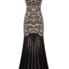 Black 1920s Flapper Glitter Dresses