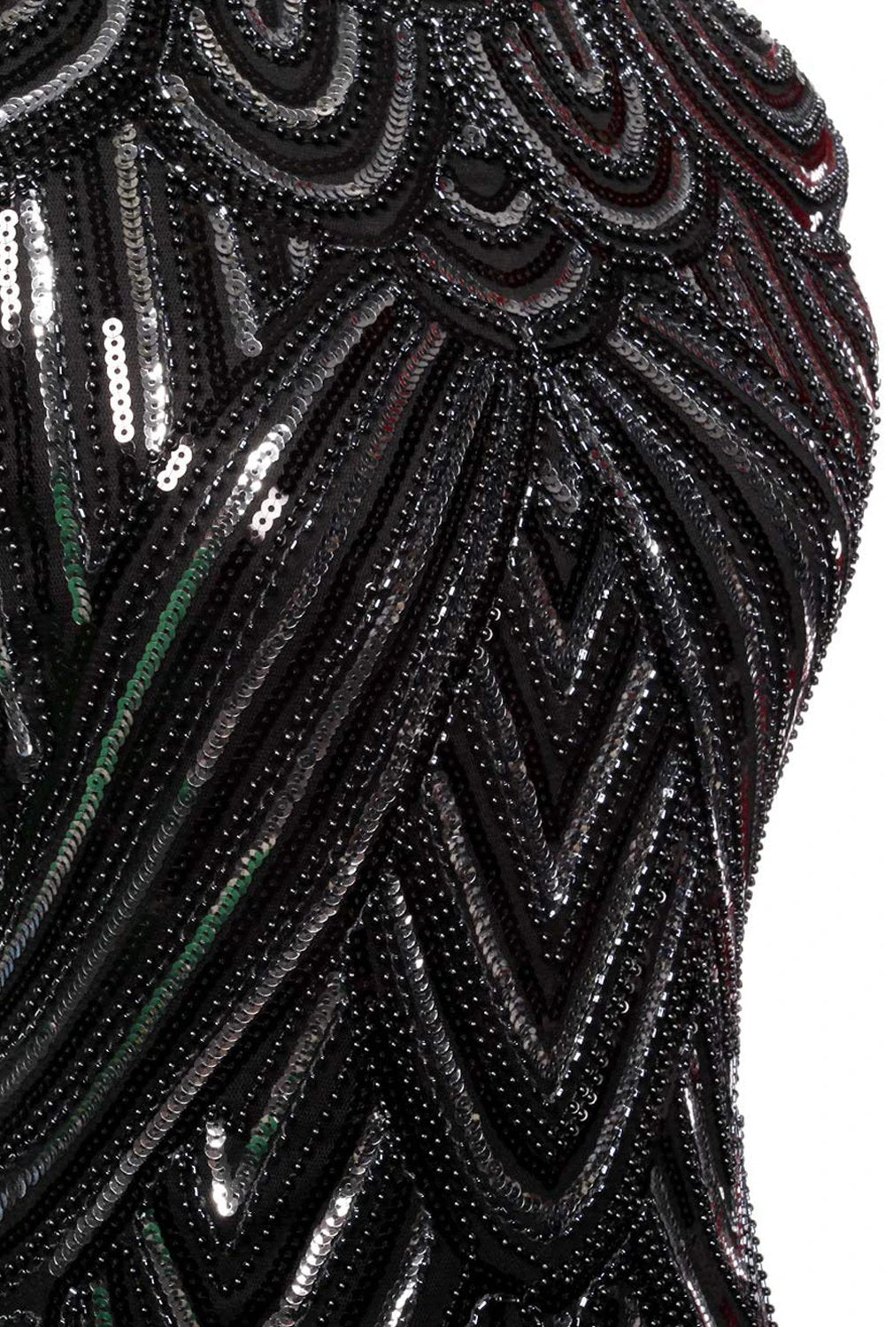Black Gatsby Glitter Fringe 1920s Dress 3 Black Gatsby Glitter Fringe 1920s Dress - Image 3