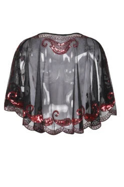 1920s Red Glitter Sequins Cape -Zapaka Sales Store f1733cef 054b 4634 9047 85bb97f385ab