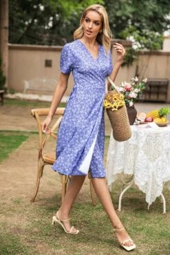 Purple V Neck Printed Summer Dress -Zapaka Sales Store f95e52c2e7ded9d0076448a5f992c2c2