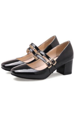 Red Straps Retro Heels 17 Red Straps Retro Heels -Zapaka Sales Store shoes004 Black 1